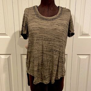 Pure + Good Elle Space Dyed Short Sleeve by Anthropologie - Olive